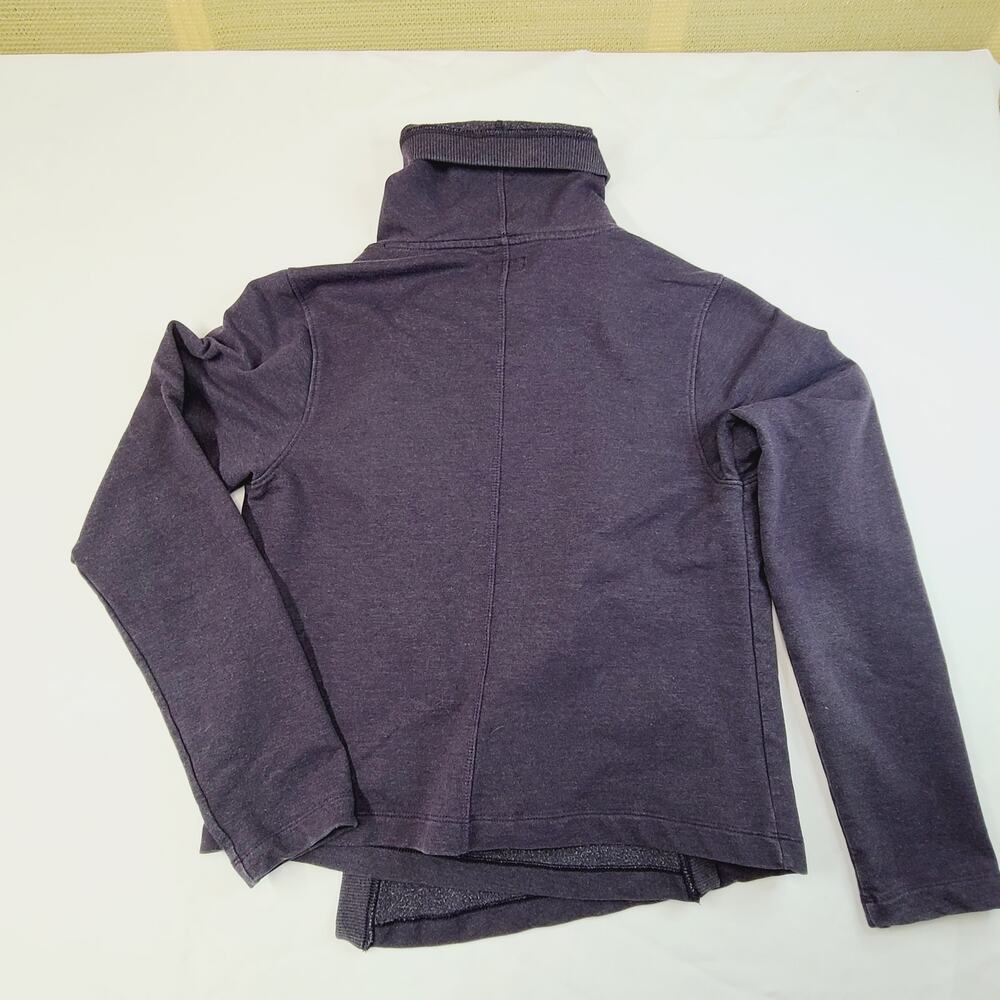 Patagonia At Sea Wrap Cardigan Purple Organic Cotton Blend Cozy Crossover Medium - Picture 13 of 13
